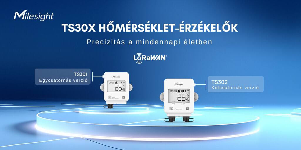 Milesight TS301 és TS302 LoRaWAN hőmérséklet-érzékelők