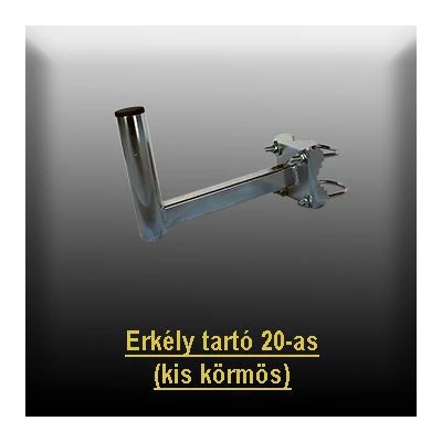 Erkélyre szerelhető antennatartó konzol 20 cm - kis körmös