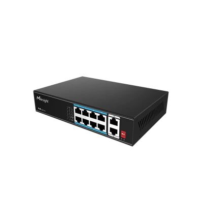 Milesight MS-S0208-EL switch, 8X10/100Mbps PoE + 2X100Mbps uplink