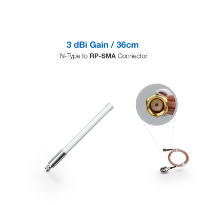 RAKwireles Antenna LoRaWAN® | Helium Hotspothoz 3dBi 863 - 870 MHz Üvegszálas Fehér 36cm