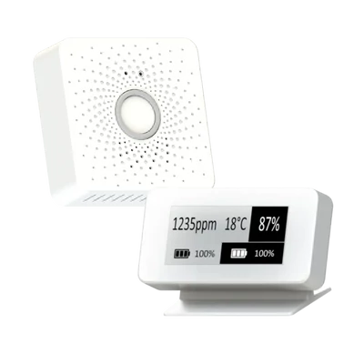 TEKTELIC BREEZE – LoRaWAN® Beltéri Hőmérséklet, Páratartalom, CO2, Fény érzékelő + E-ink kijelző