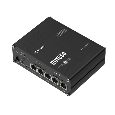 RUTC50 5G Ipari Mobilnet Router  WIFI 6 & GNSS & 5 x Gigabit ETH