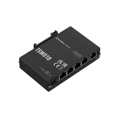 TSW010 Ipari Switch | 5 x 10/100 Ethernet port | Integrált DIN rögzítés
