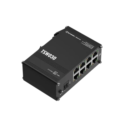 TSW030 Ipari Switch | 8 x 10/100 Ethernet port | Integrált DIN rögzítés