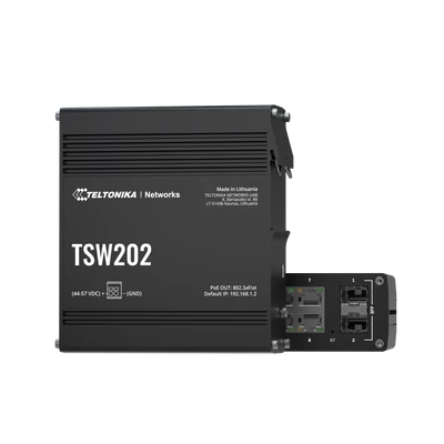 TSW202 Ipari Menedzselhető Switch 8 x Gigabit Ethernet port és 2 x SFP port POE+ | Integrált DIN rögzítés