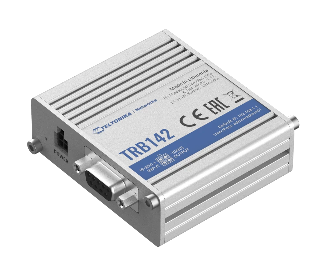 TRB142 Ipari LTE Cat1 4G - RS232 Gateway 